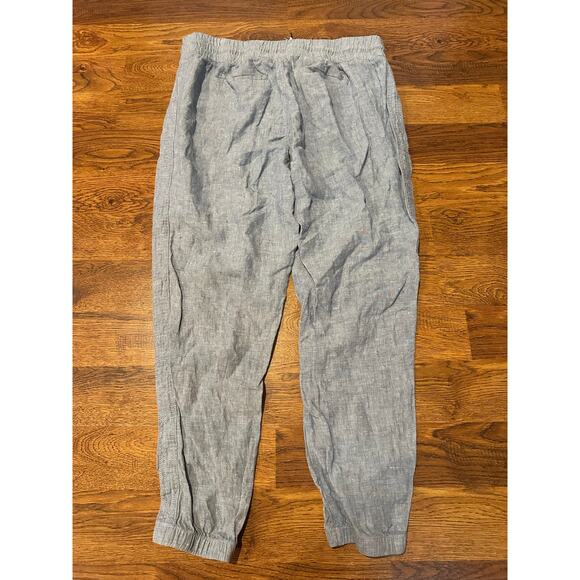 Athleta Women’s Cabo 100% Linen Jogger Pants – Blue – Size 14 Effortless Style - Picture 2 of 10